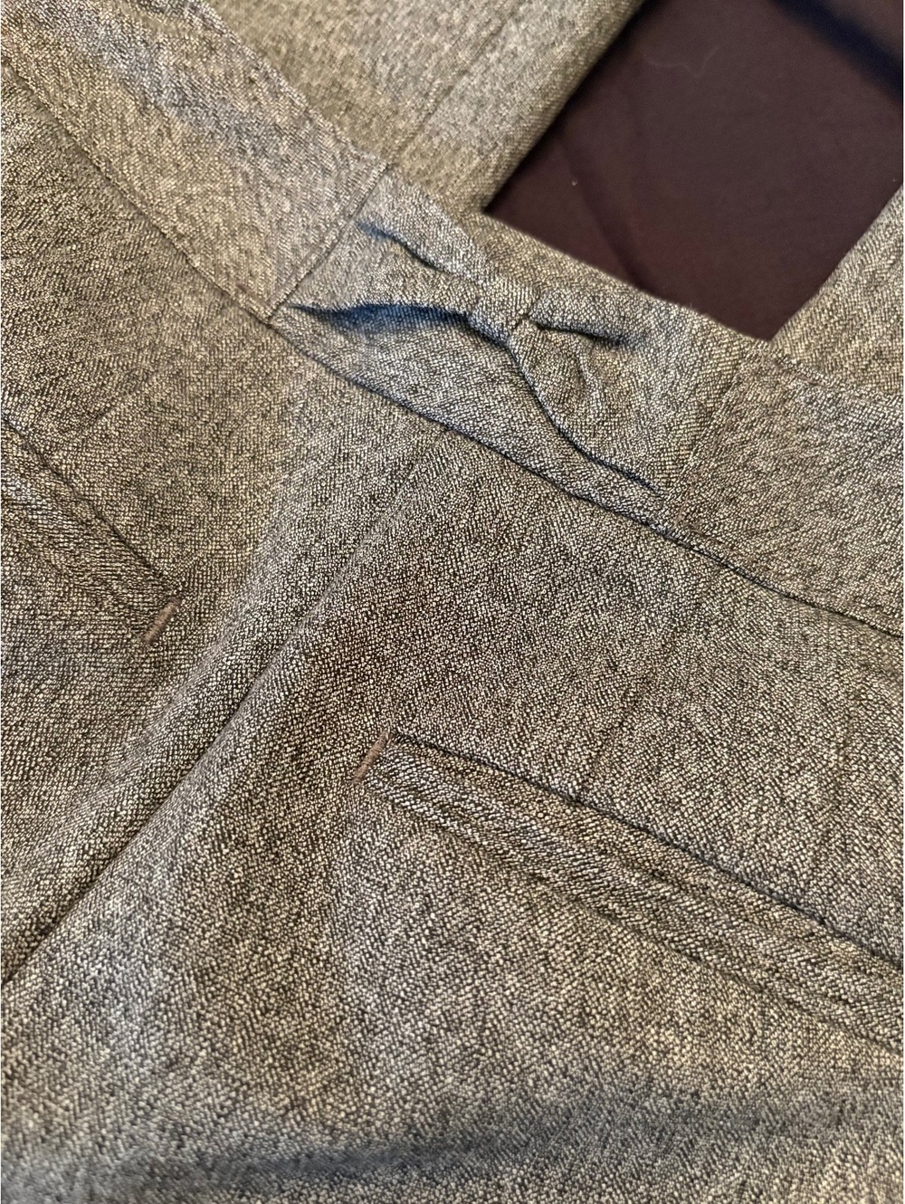 White House | Black Market Grey “Modern Boot” Dress Pants with Bow Detail 00R